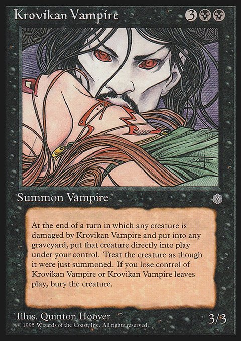 Krovikan Vampire, Ice Age #141, Magic: The Gathering card