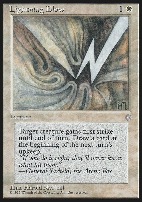 Lightning Blow, Ice Age #42, Magic: The Gathering card