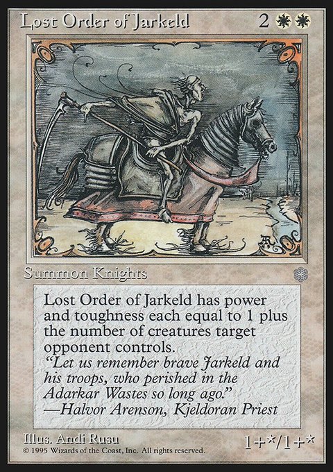 Lost Order of Jarkeld, Ice Age #43, Magic: The Gathering card