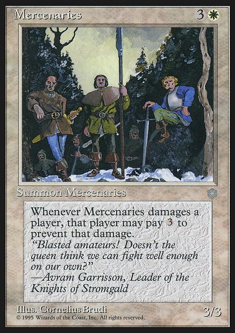 Mercenaries, Ice Age #44, Magic: The Gathering card