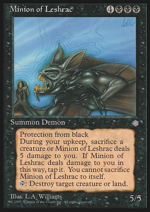 Minion of Leshrac, Ice Age #150, Magic: The Gathering card