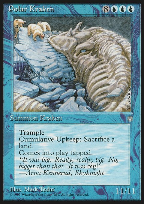 Polar Kraken, Ice Age #89, Magic: The Gathering card