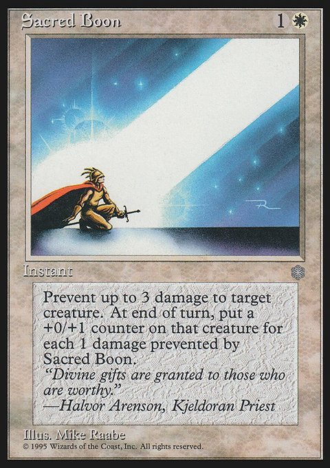 Sacred Boon, Ice Age #50, Magic: The Gathering card