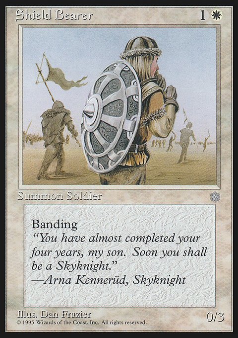 Shield Bearer, Ice Age #52, Magic: The Gathering card