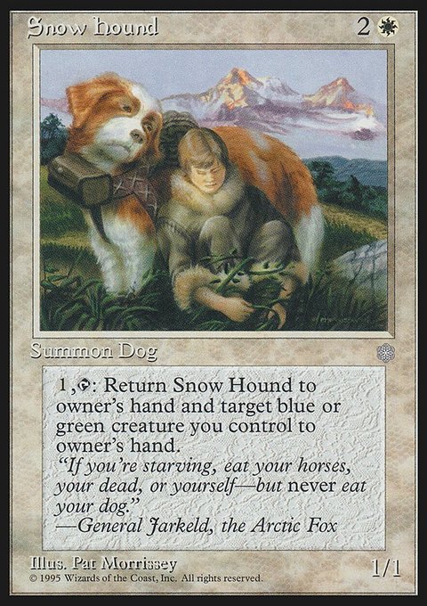 Snow Hound, Ice Age #53, Magic: The Gathering card