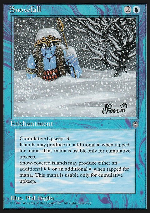 Snowfall, Ice Age #101, Magic: The Gathering card