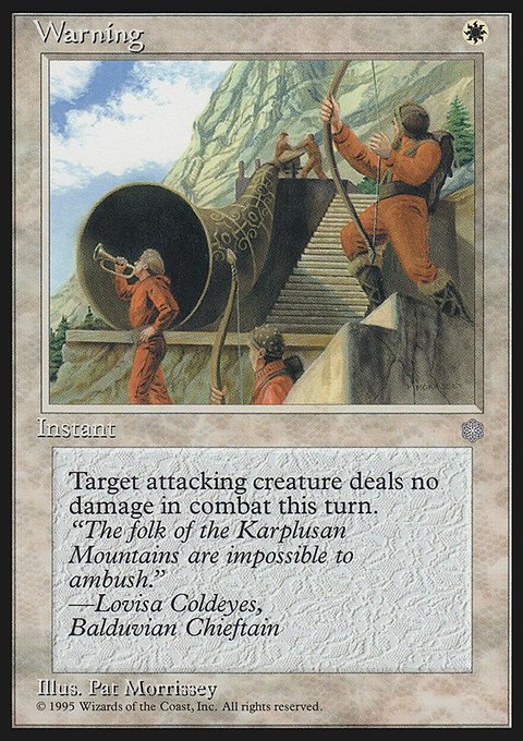 Warning, Ice Age #55, Magic: The Gathering card