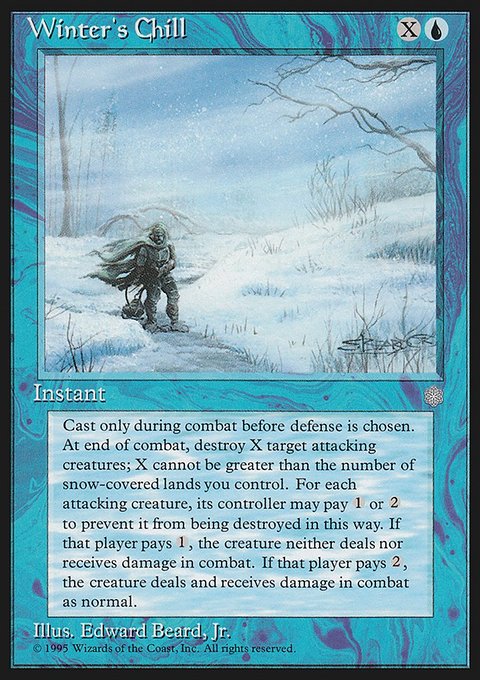 Winter's Chill, Ice Age #107, Magic: The Gathering card