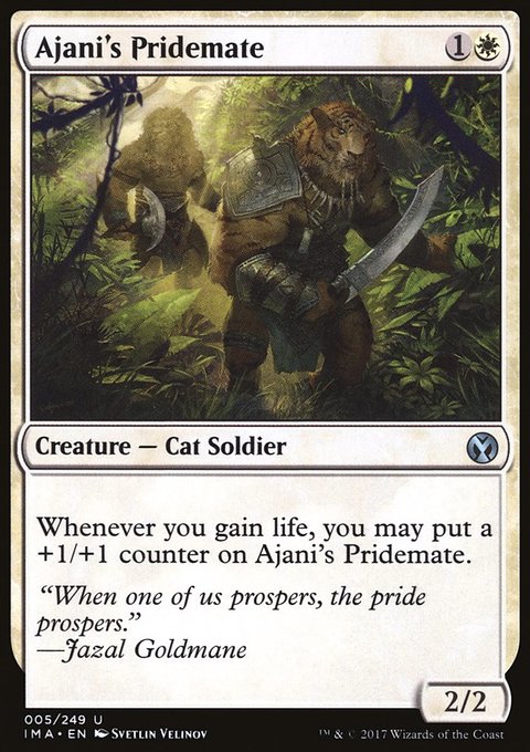 Ajani's Pridemate, Iconic Masters #5, Magic: The Gathering card