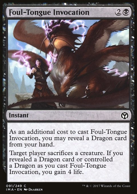Foul-Tongue Invocation, Iconic Masters #91, Magic: The Gathering card