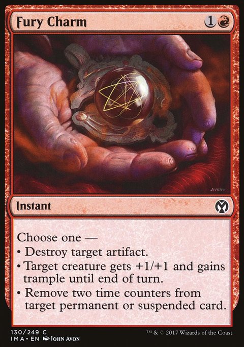 Fury Charm, Iconic Masters #130, Magic: The Gathering card