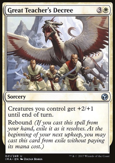 Great Teacher's Decree, Iconic Masters #21, Magic: The Gathering card