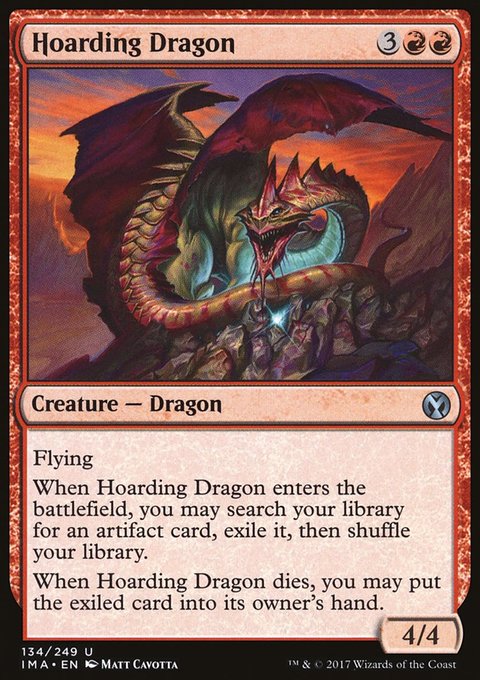Hoarding Dragon, Iconic Masters #134, Magic: The Gathering card
