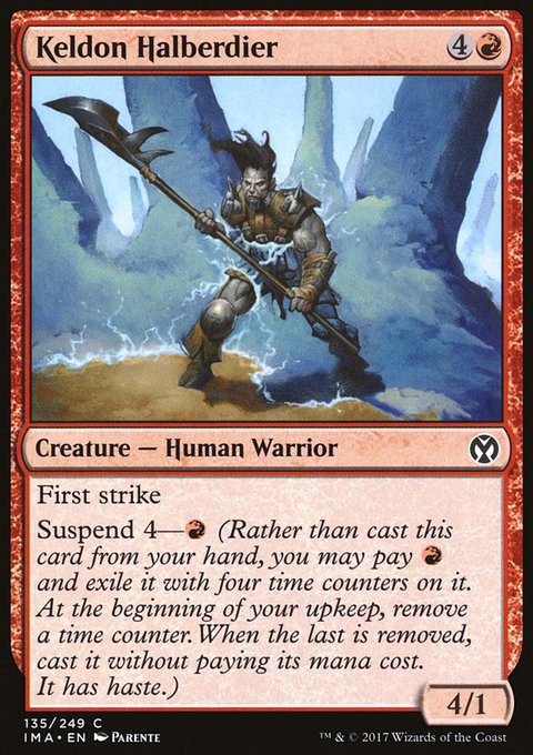 Keldon Halberdier, Iconic Masters #135, Magic: The Gathering card