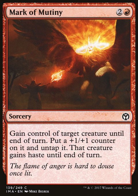 Mark of Mutiny, Iconic Masters #139, Magic: The Gathering card