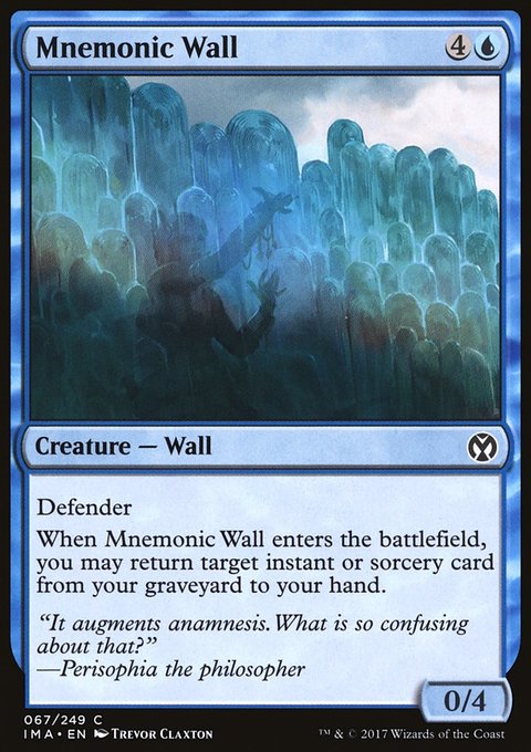 Mnemonic Wall, Iconic Masters #67, Magic: The Gathering card