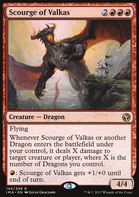 Scourge of Valkas, Iconic Masters #145, Magic: The Gathering card
