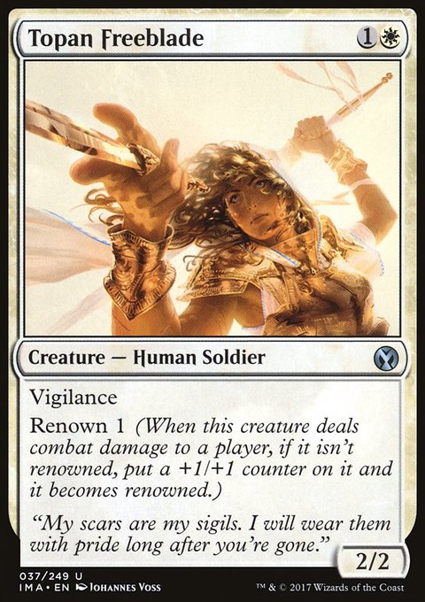 Topan Freeblade, Iconic Masters #37, Magic: The Gathering card