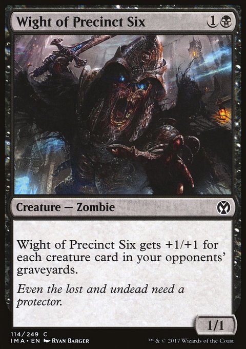 Wight of Precinct Six, Iconic Masters #114, Magic: The Gathering card
