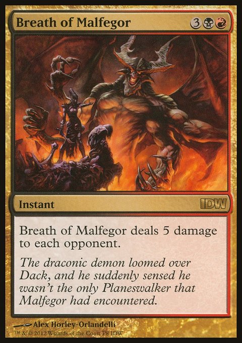 Breath of Malfegor, IDW Comics Inserts #8, Magic: The Gathering card