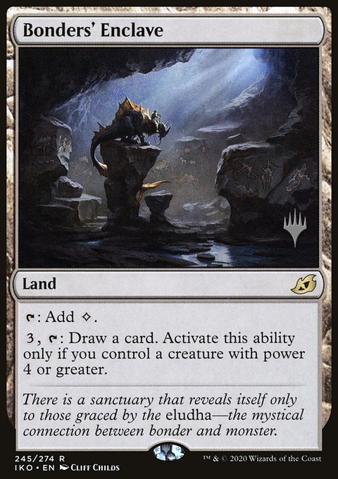 Bonders' Enclave, Ikoria: Lair of Behemoths Promos #245p, Magic: The Gathering card