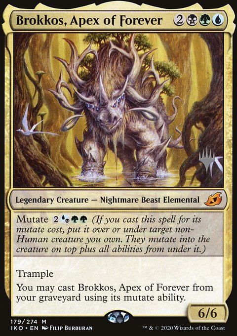 Brokkos, Apex of Forever, Ikoria: Lair of Behemoths Promos #179p, Magic: The Gathering card