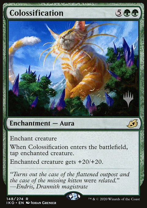 Colossification, Ikoria: Lair of Behemoths Promos #148p, Magic: The Gathering card