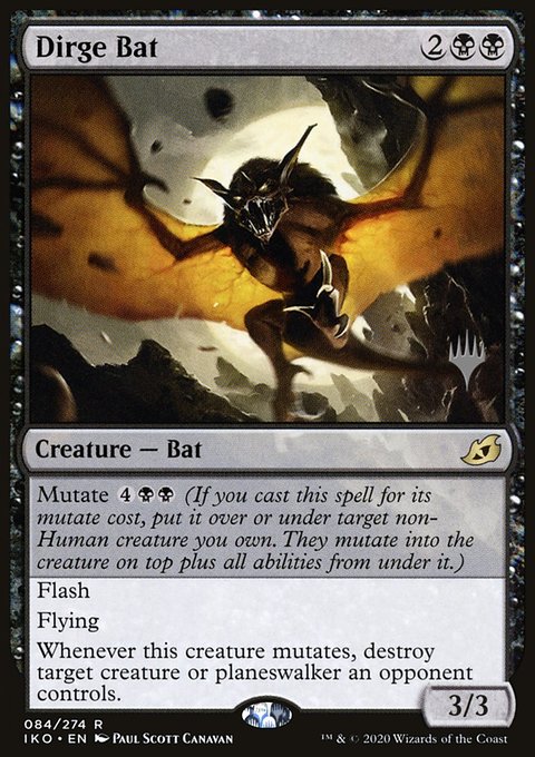 Dirge Bat, Ikoria: Lair of Behemoths Promos #84p, Magic: The Gathering card