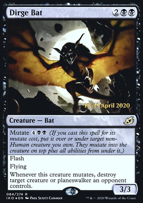 Dirge Bat, Ikoria: Lair of Behemoths Promos #84s, Magic: The Gathering card