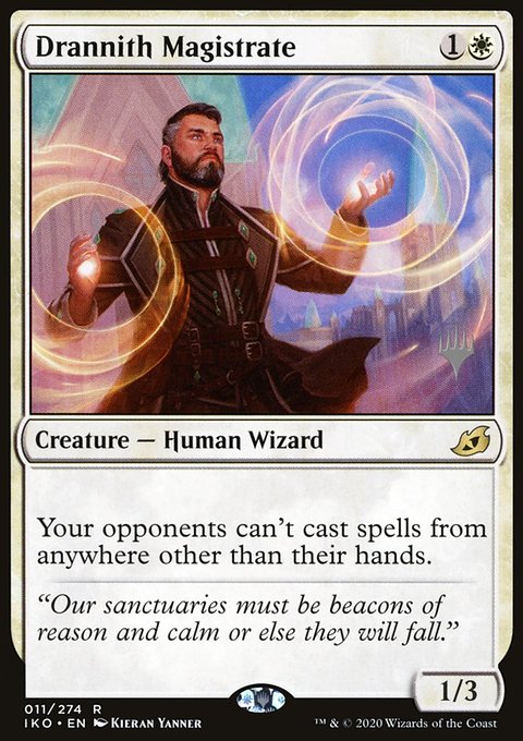 Drannith Magistrate, Ikoria: Lair of Behemoths Promos #11p, Magic: The Gathering card