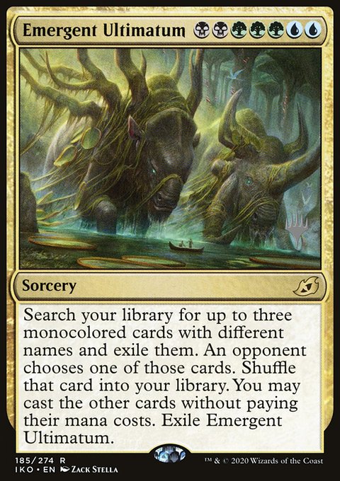 Emergent Ultimatum, Ikoria: Lair of Behemoths Promos #185p, Magic: The Gathering card