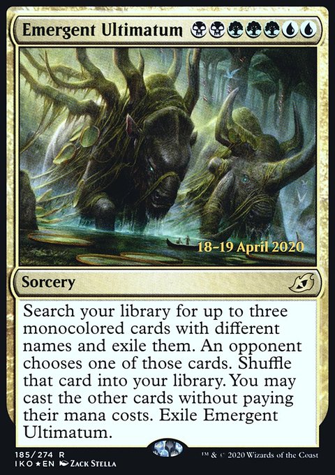 Emergent Ultimatum, Ikoria: Lair of Behemoths Promos #185s, Magic: The Gathering card