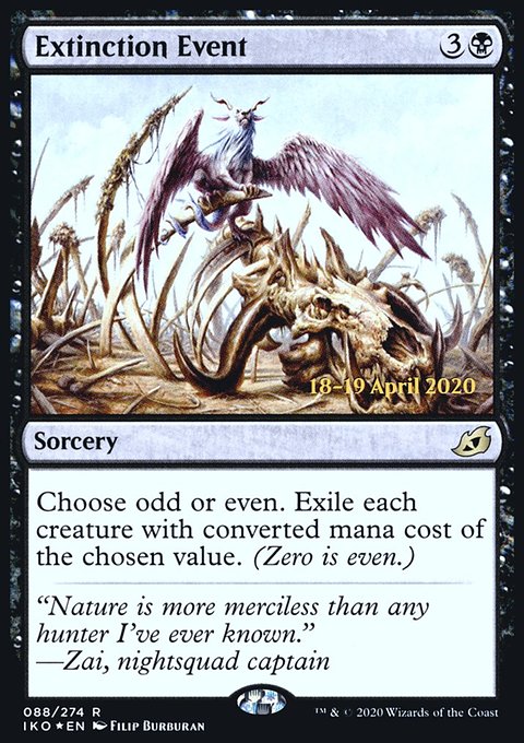 Extinction Event, Ikoria: Lair of Behemoths Promos #88s, Magic: The Gathering card