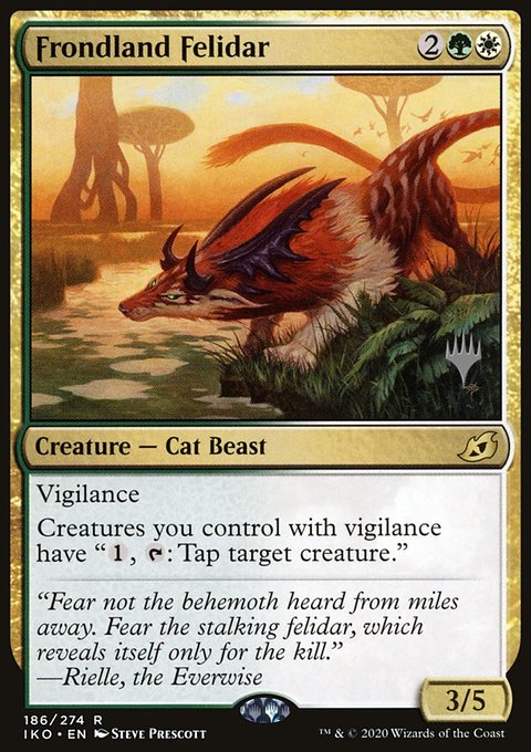 Frondland Felidar, Ikoria: Lair of Behemoths Promos #186p, Magic: The Gathering card