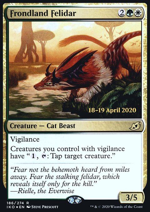 Frondland Felidar, Ikoria: Lair of Behemoths Promos #186s, Magic: The Gathering card