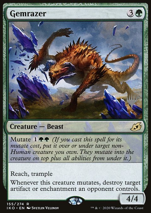 Gemrazer, Ikoria: Lair of Behemoths Promos #155p, Magic: The Gathering card