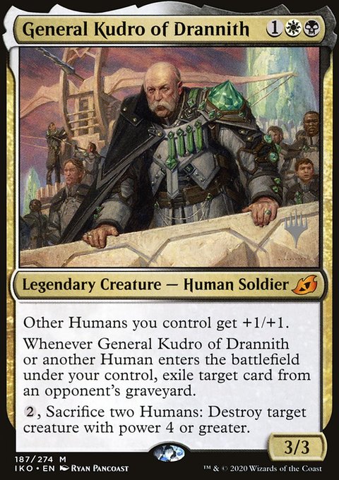 General Kudro of Drannith, Ikoria: Lair of Behemoths Promos #187p, Magic: The Gathering card