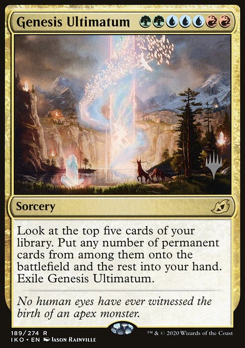 Genesis Ultimatum, Ikoria: Lair of Behemoths Promos #189p, Magic: The Gathering card