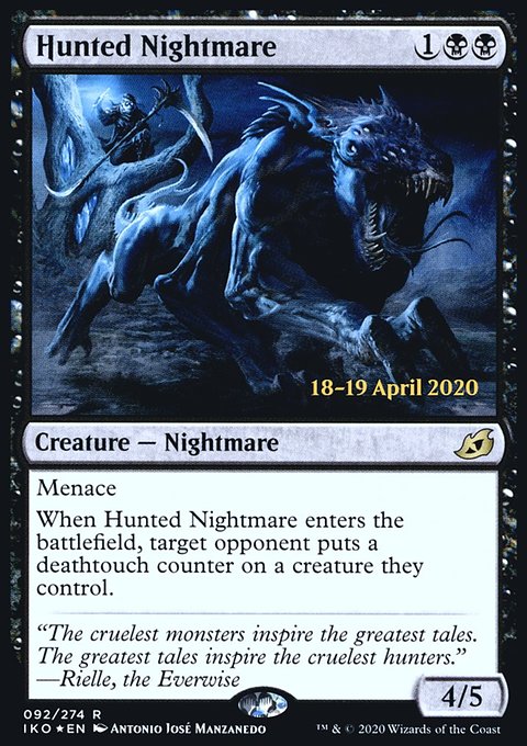 Hunted Nightmare, Ikoria: Lair of Behemoths Promos #92s, Magic: The Gathering card
