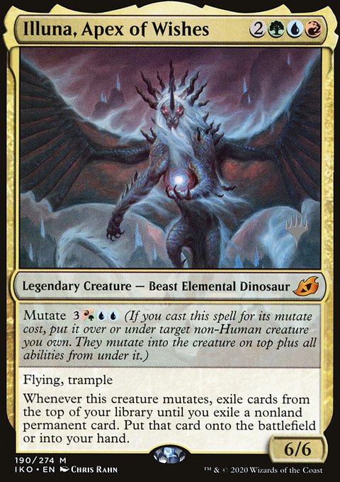 Illuna, Apex of Wishes, Ikoria: Lair of Behemoths Promos #190p, Magic: The Gathering card