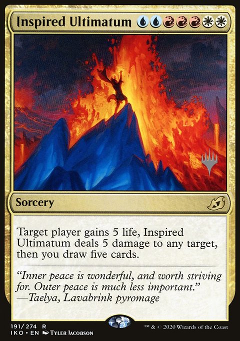 Inspired Ultimatum, Ikoria: Lair of Behemoths Promos #191p, Magic: The Gathering card