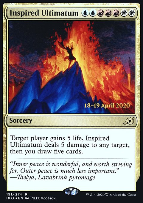 Inspired Ultimatum, Ikoria: Lair of Behemoths Promos #191s, Magic: The Gathering card