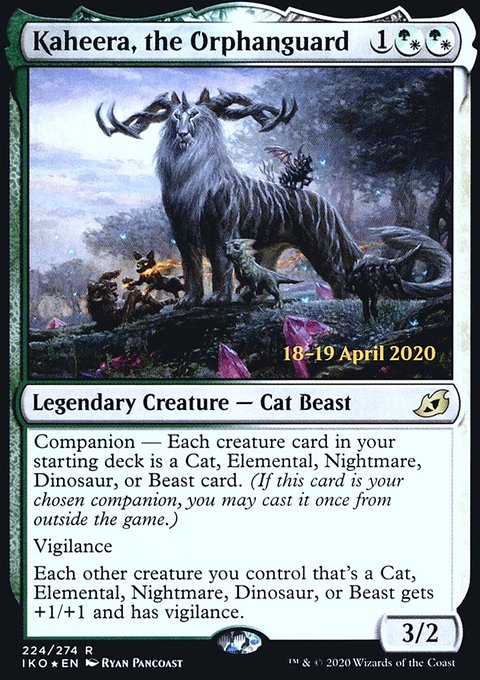 Kaheera, the Orphanguard, Ikoria: Lair of Behemoths Promos #224s, Magic: The Gathering card
