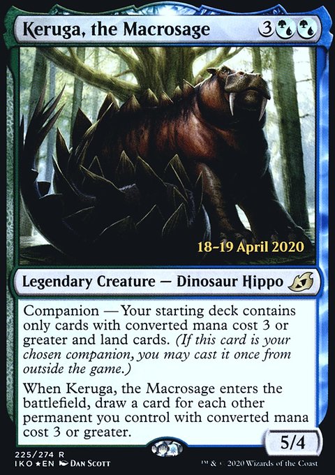 Keruga, the Macrosage, Ikoria: Lair of Behemoths Promos #225s, Magic: The Gathering card