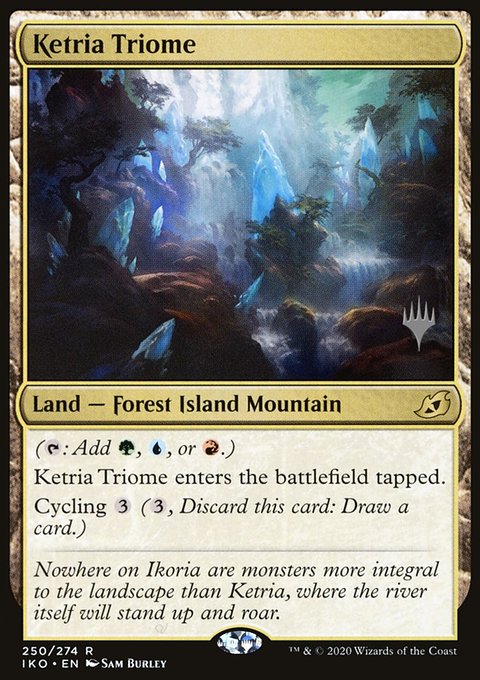 Ketria Triome, Ikoria: Lair of Behemoths Promos #250p, Magic: The Gathering card