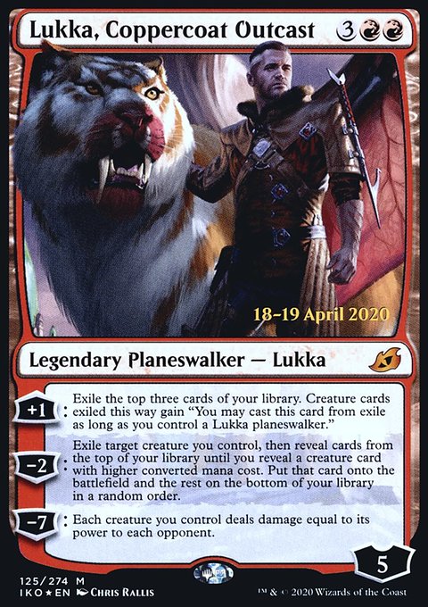 Lukka, Coppercoat Outcast, Ikoria: Lair of Behemoths Promos #125s, Magic: The Gathering card