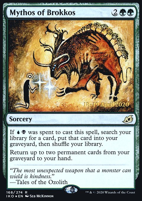 Mythos of Brokkos, Ikoria: Lair of Behemoths Promos #168s, Magic: The Gathering card