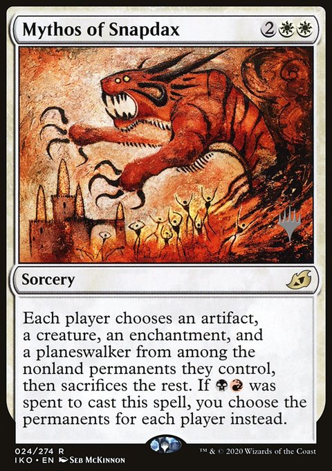 Mythos of Snapdax, Ikoria: Lair of Behemoths Promos #24p, Magic: The Gathering card