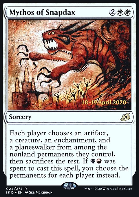Mythos of Snapdax, Ikoria: Lair of Behemoths Promos #24s, Magic: The Gathering card