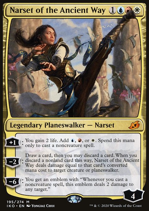 Narset of the Ancient Way, Ikoria: Lair of Behemoths Promos #195p, Magic: The Gathering card